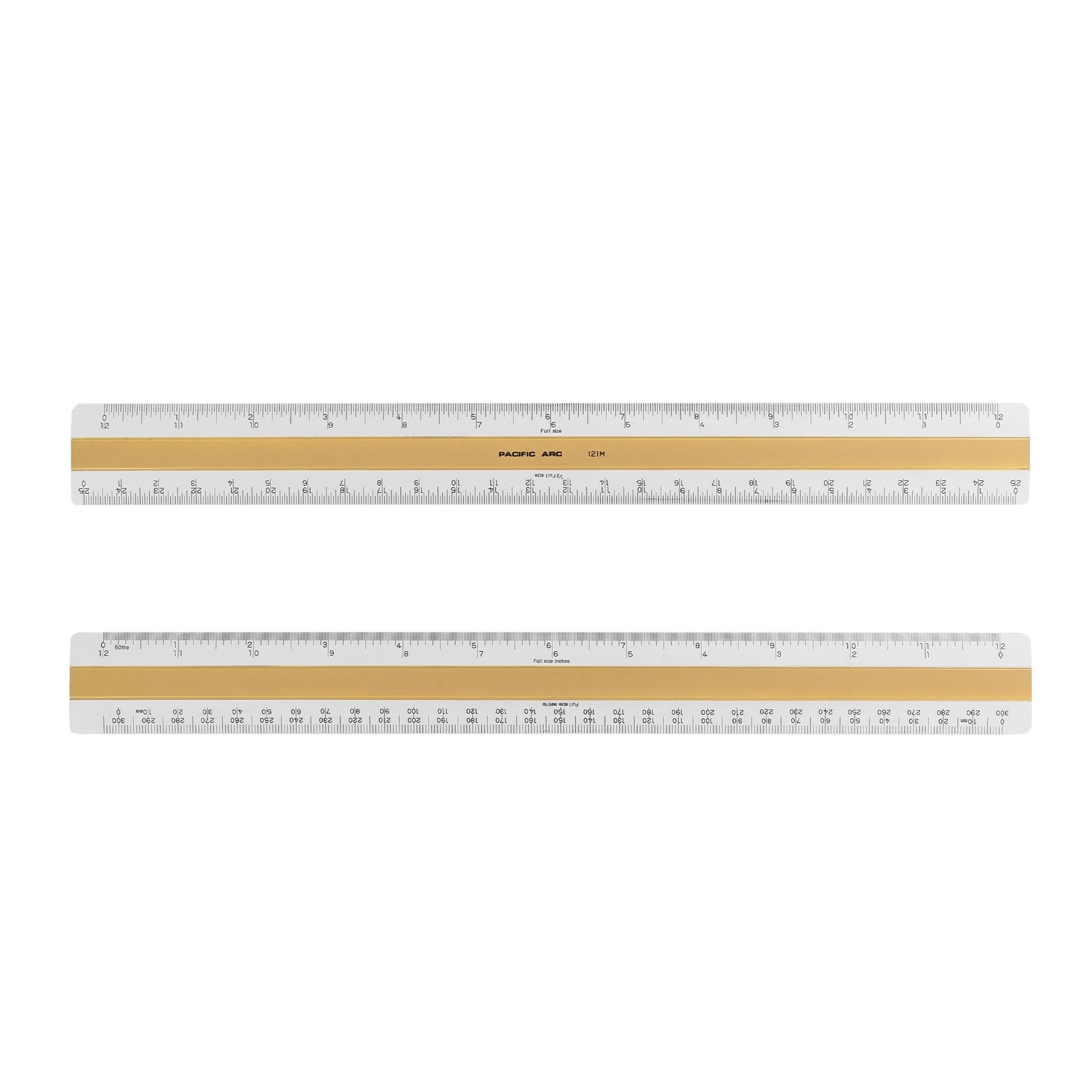 Pacific Arc, Professional 6" or 12" Four Bevel Flat Scale Ruler, Plastic, Architect, Engineer, Metric, and Combo graduations, 4 Bevel Scales for Drafting, Architecture, and Engineering - Pacific Arc - Little Red General Store