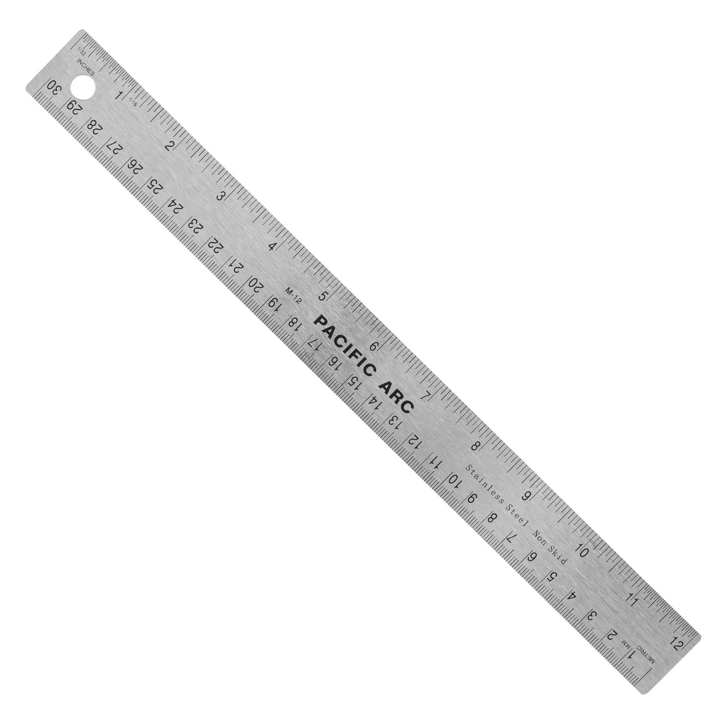 Pacific Arc | Stainless Steel Ruler with Imperial (Inches) and Metric(mm) | Rubber Back or Cork Back - Pacific Arc - Little Red General Store