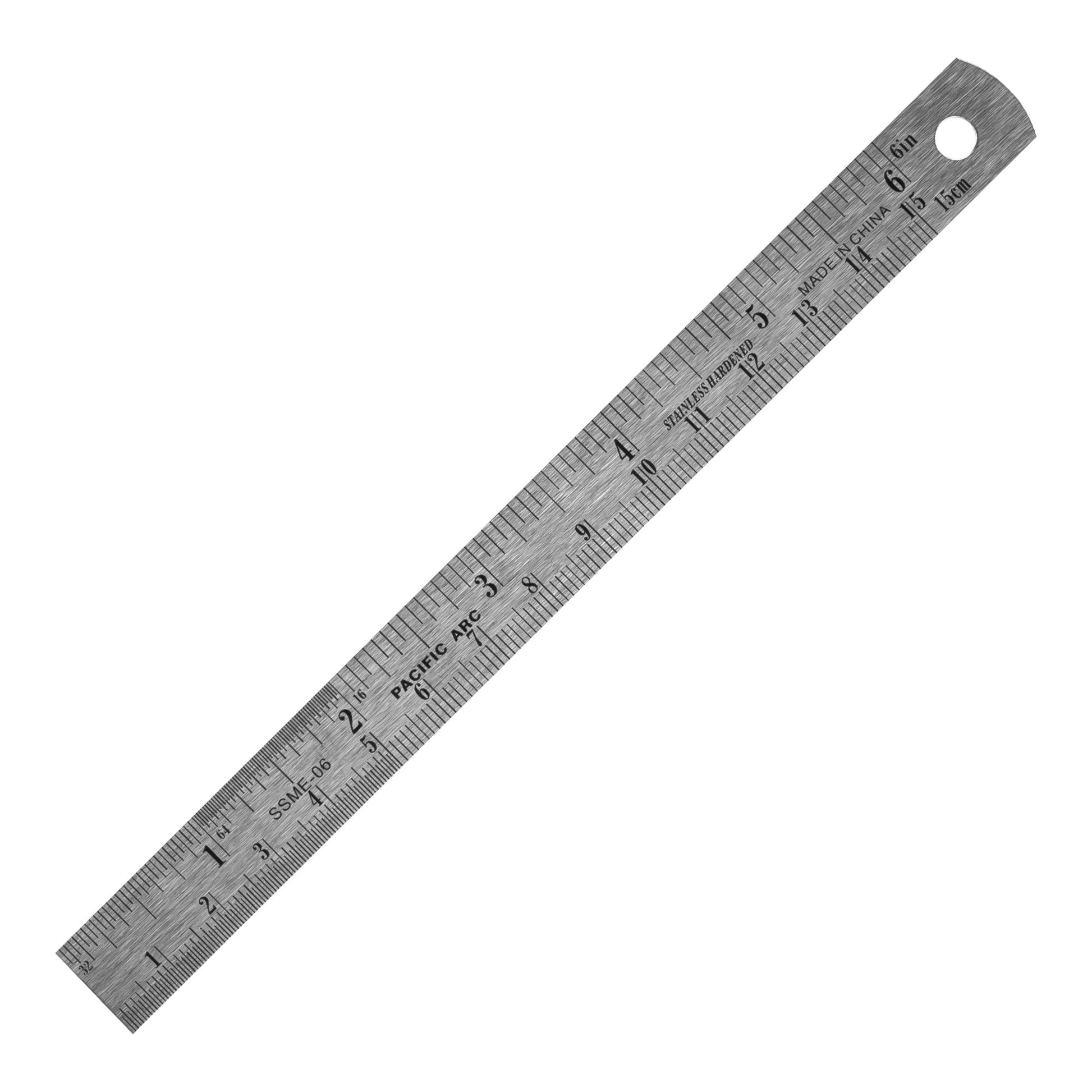 Pacific Arc, Stainless Steel Ruler with Inch/Metric Conversion Table - Pacific Arc - Little Red General Store
