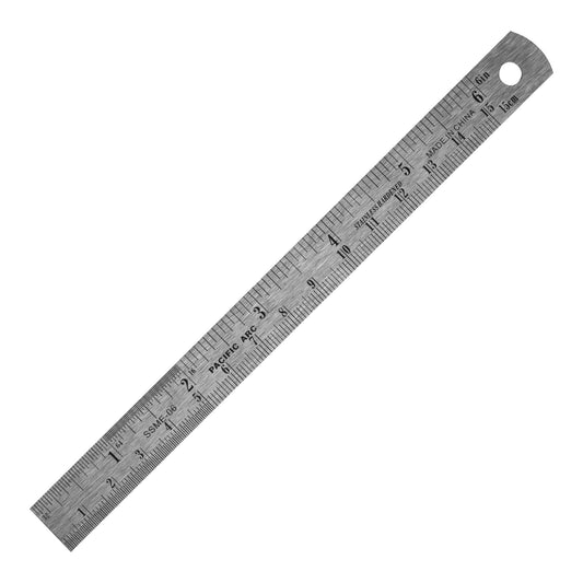 Pacific Arc, Stainless Steel Ruler with Inch/Metric Conversion Table - Pacific Arc - Little Red General Store
