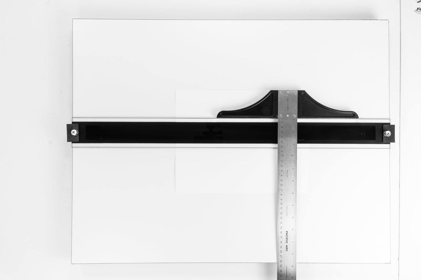 Pacific Arc 18 To 48 Inch T Square, Traditional Stainless Steel, Graduated Inch and Metric - Pacific Arc - Little Red General Store