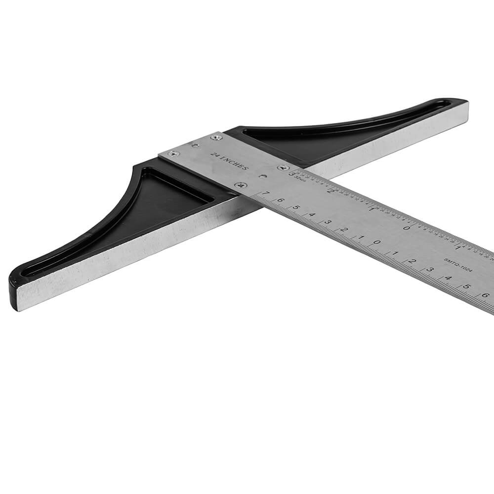 Pacific Arc 18 To 48 Inch T Square, Traditional Stainless Steel, Graduated Inch and Metric - Pacific Arc - Little Red General Store