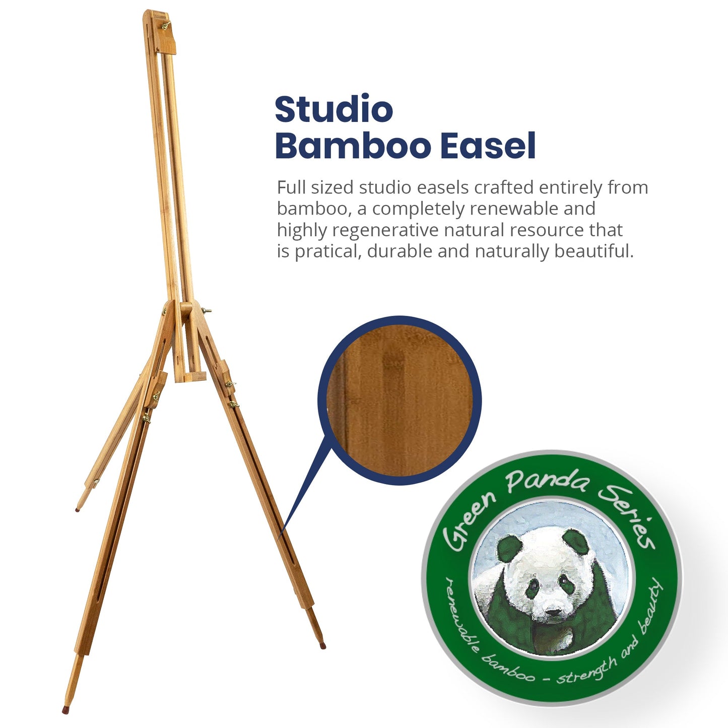 Pacific Arc - Field Bamboo Professional Foldable Studio Easel, 41 Inch Canvas Size for watercolors, painting, drawing, sketching, and display - Pacific Arc - Little Red General Store