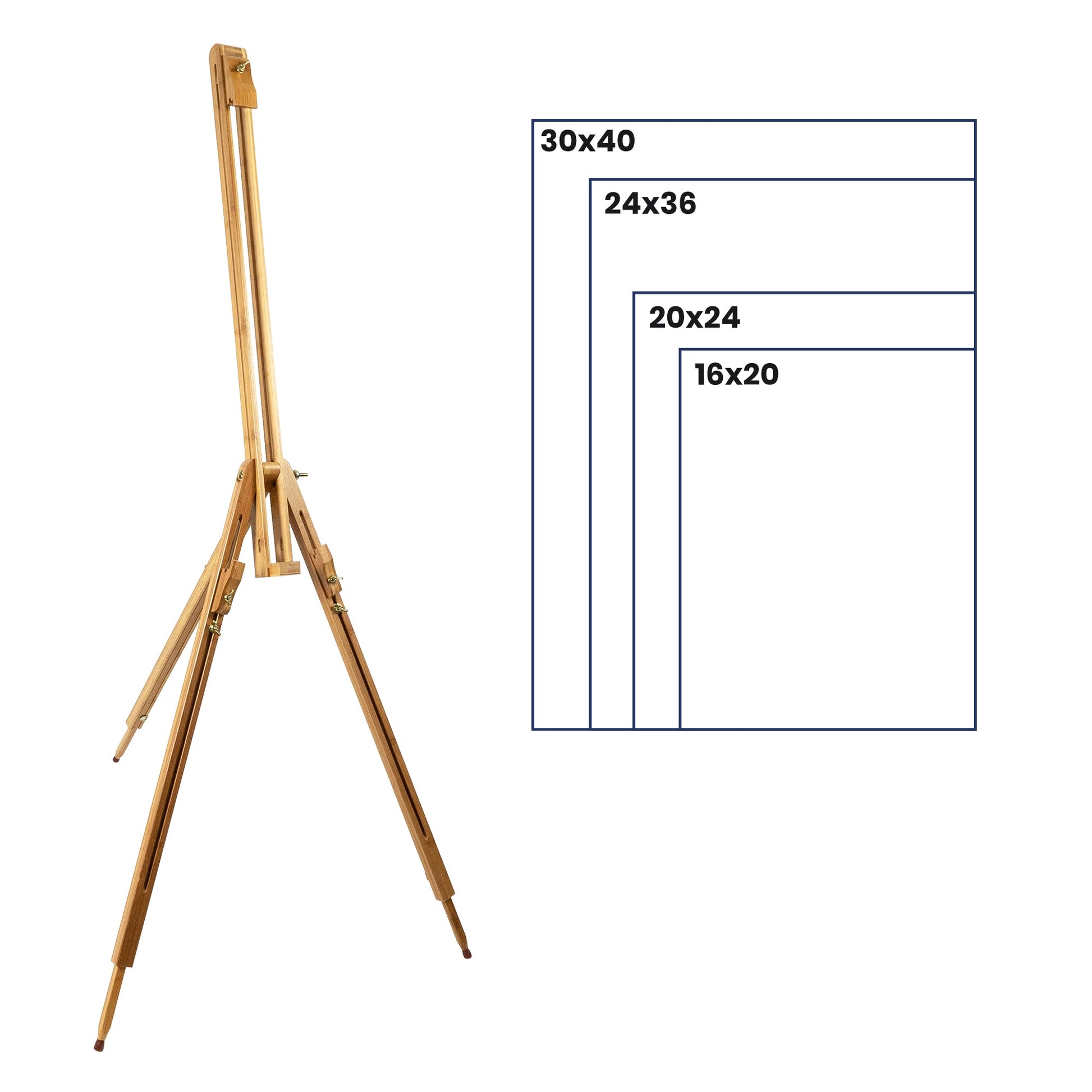 Pacific Arc - Field Bamboo Professional Foldable Studio Easel, 41 Inch Canvas Size for watercolors, painting, drawing, sketching, and display - Pacific Arc - Little Red General Store