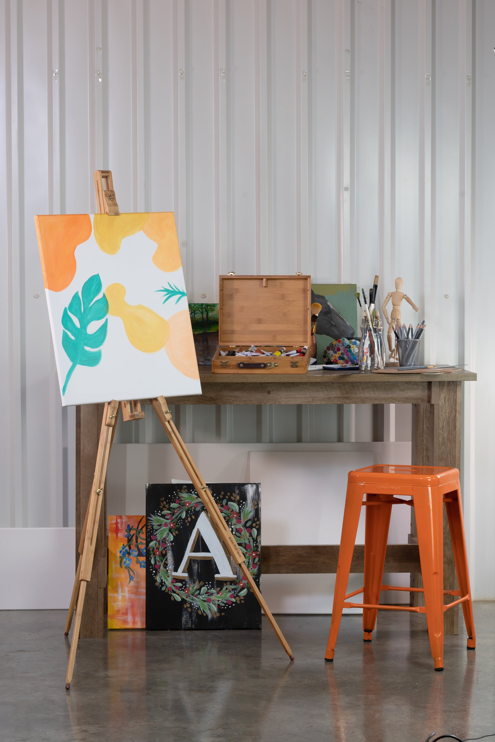 Pacific Arc - Field Bamboo Professional Foldable Studio Easel, 41 Inch Canvas Size for watercolors, painting, drawing, sketching, and display - Pacific Arc - Little Red General Store