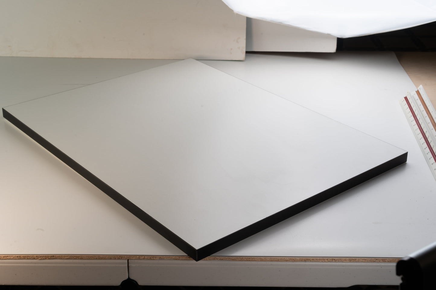 Pacific Arc, Drawing Board: white melamine, black edge - Pacific Arc - Little Red General Store