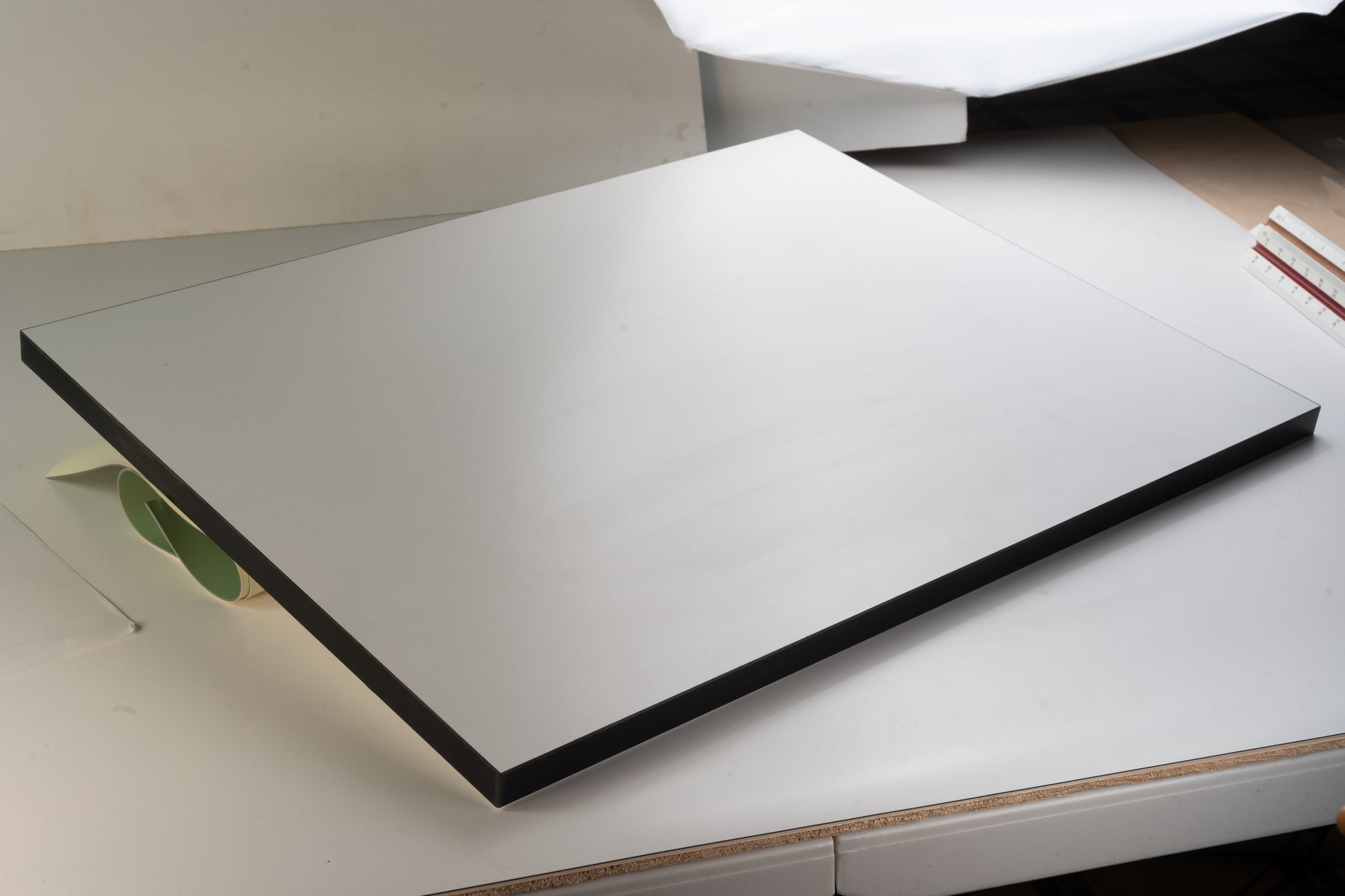 Pacific Arc, Drawing Board: white melamine, black edge - Pacific Arc - Little Red General Store
