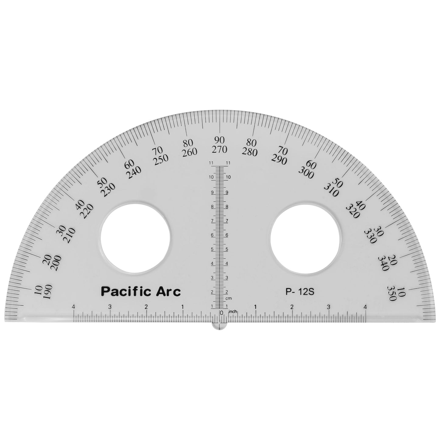 Pacific Arc's 180 degree Plastic Protractor Clear Ruler - Pacific Arc - Little Red General Store