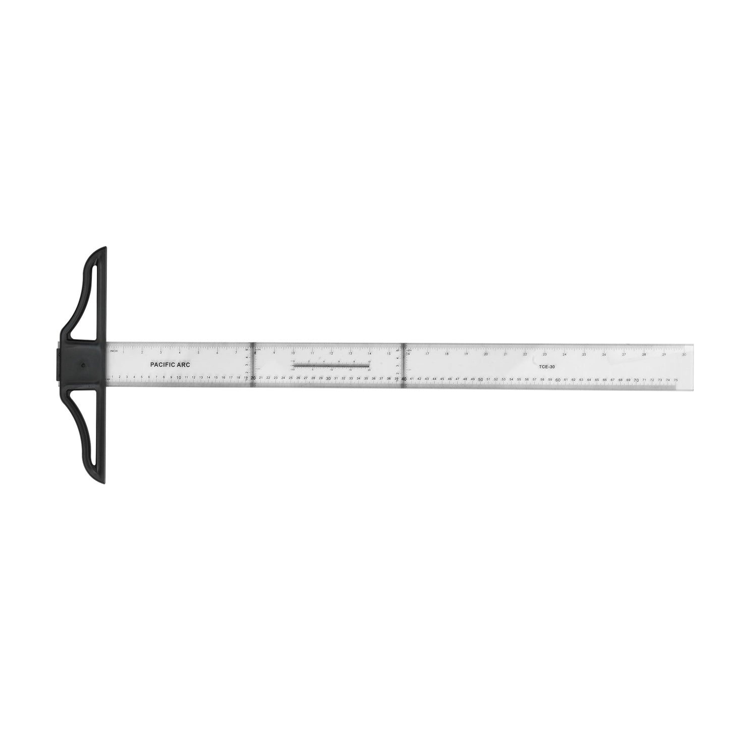 Pacific Arc 18 to 42 Inch T Square, Traditional Acrylic Graduated in Inch and Metric, Detachable Head - Pacific Arc - Little Red General Store