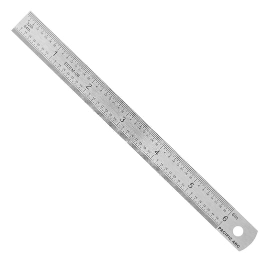 Pacific Arc, Stainless Steel Ruler Inch and Metric, with Inch (8th, 16th, 32nd), Metric (mm) - Pacific Arc - Little Red General Store