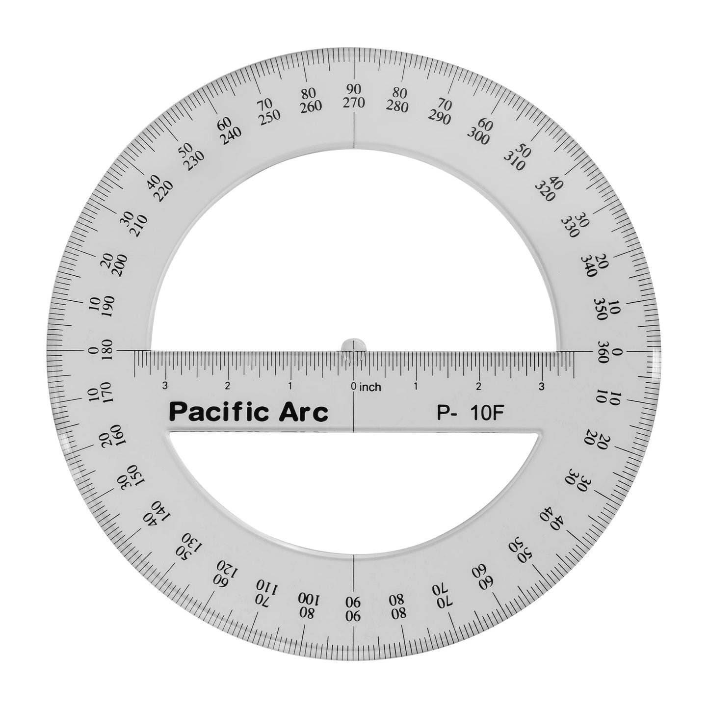 Pacific Arc's 180 degree Plastic Protractor Clear Ruler - Pacific Arc - Little Red General Store