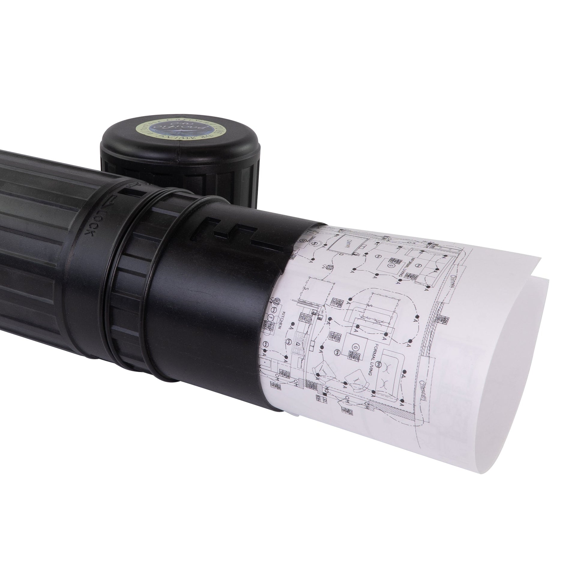 Pacific Arc - Expandable Poster Storage Mailing Tube, for Blueprint, Artwork, Plans, Drafting - Hard Plastic Black - Pacific Arc - Little Red General Store