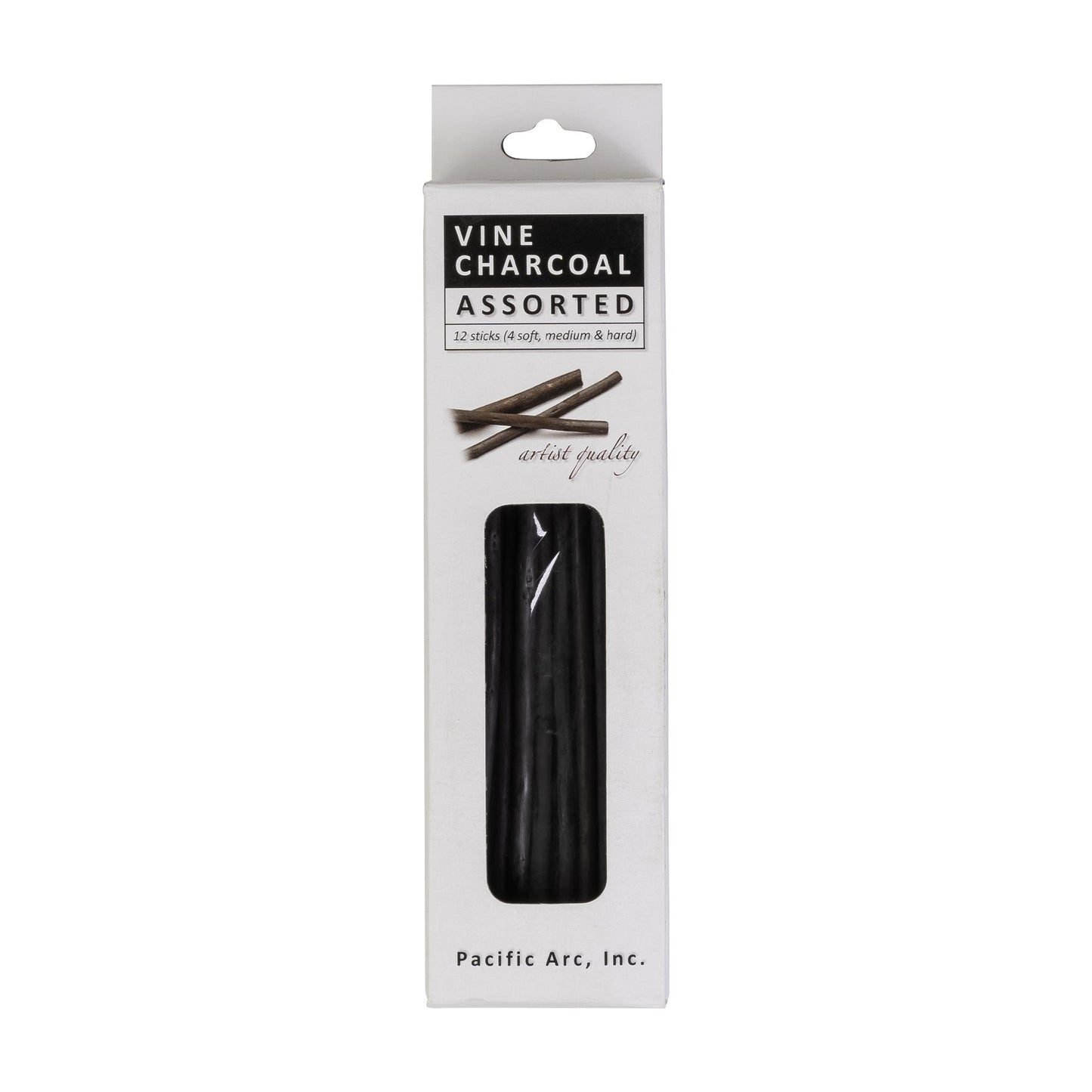Pacific Arc - Artist Vine Charcoal, Soft, Black 4 Charcoal Sticks for Drawing, Sketching, and Fine Art - Pacific Arc - Little Red General Store