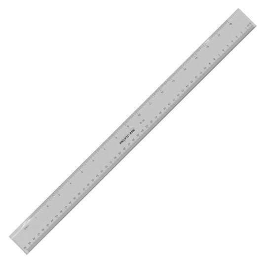 Pacific Arc - 12 Inch Ruler Clear Plastic, Graduations in Inches and Centimeters - Pacific Arc - Little Red General Store