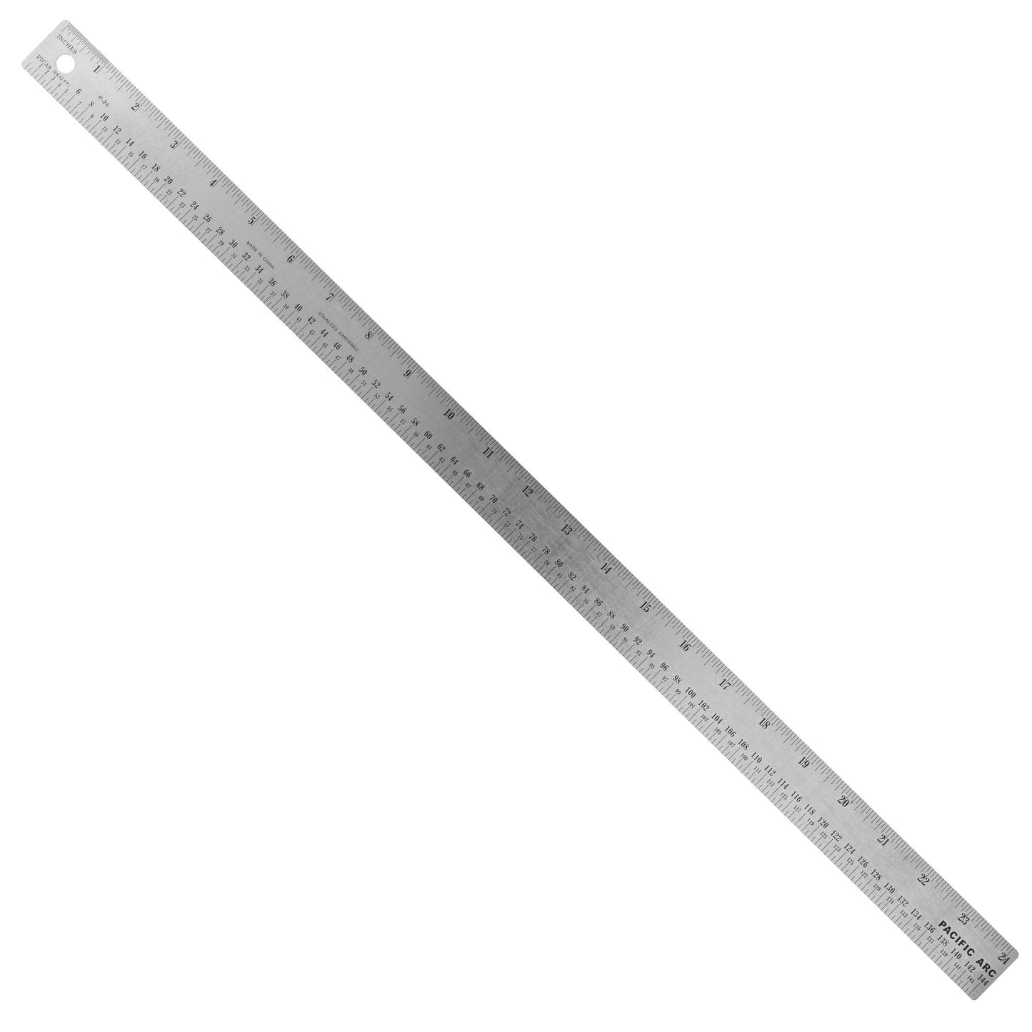 Pacific Arc, Stainless Steel Ruler with Inch (32nd & 64th) and Pica, Non Skid Cork or Rubber Back - Pacific Arc - Little Red General Store