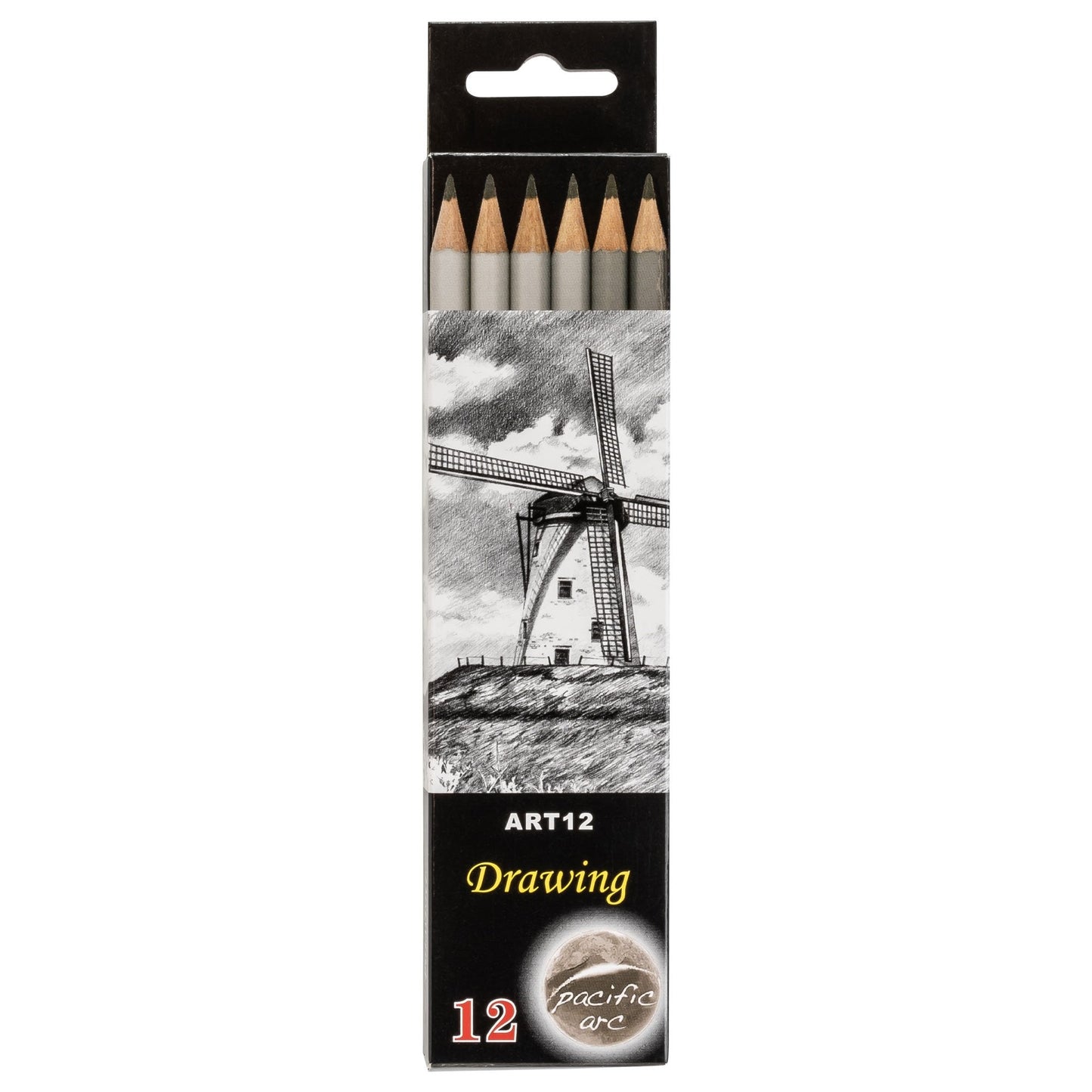 Premium Graphite Drawing Pencils for Artists, Soft Pack - Professional Pencils for Drawing, Drafting, Sketching and Shading 12 Pk. - Great Non Toxic Art Supplies Set for Adults and Kids - Pacific Arc - Little Red General Store