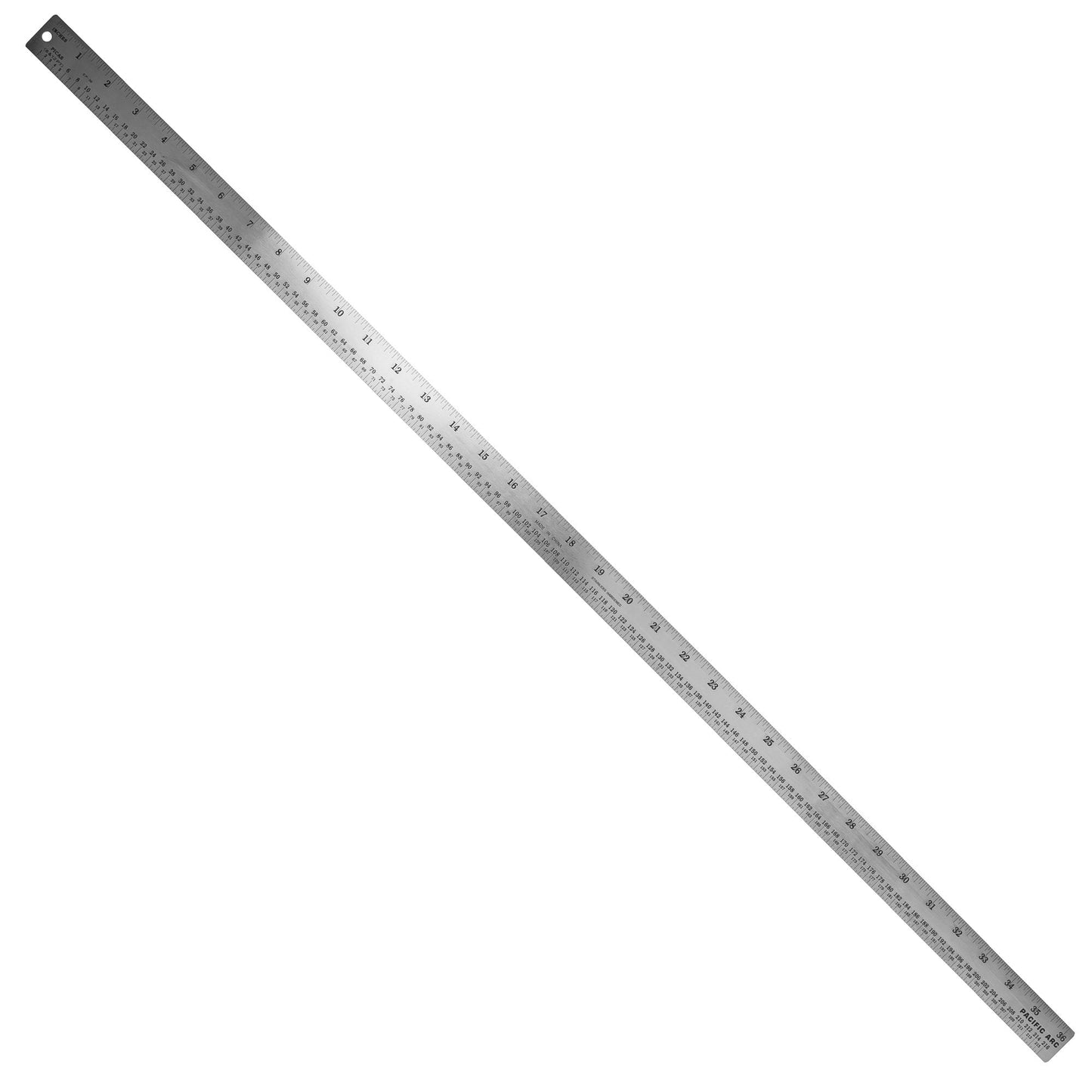 Pacific Arc, Stainless Steel Ruler with Inch (32nd & 64th) and Pica, Non Skid Cork or Rubber Back - Pacific Arc - Little Red General Store