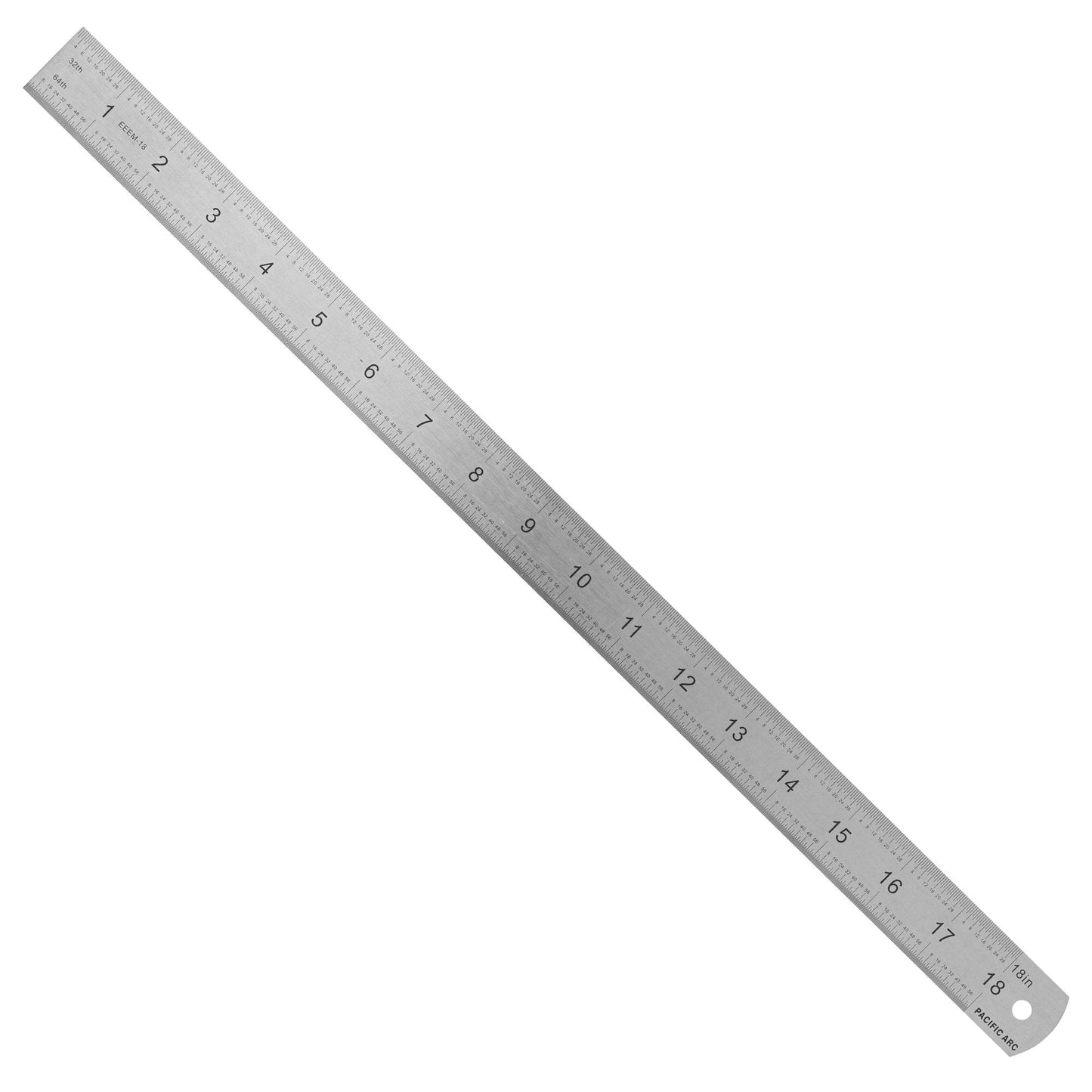Pacific Arc, Stainless Steel Ruler Inch and Metric, with Inch (8th, 16th, 32nd), Metric (mm) - Pacific Arc - Little Red General Store