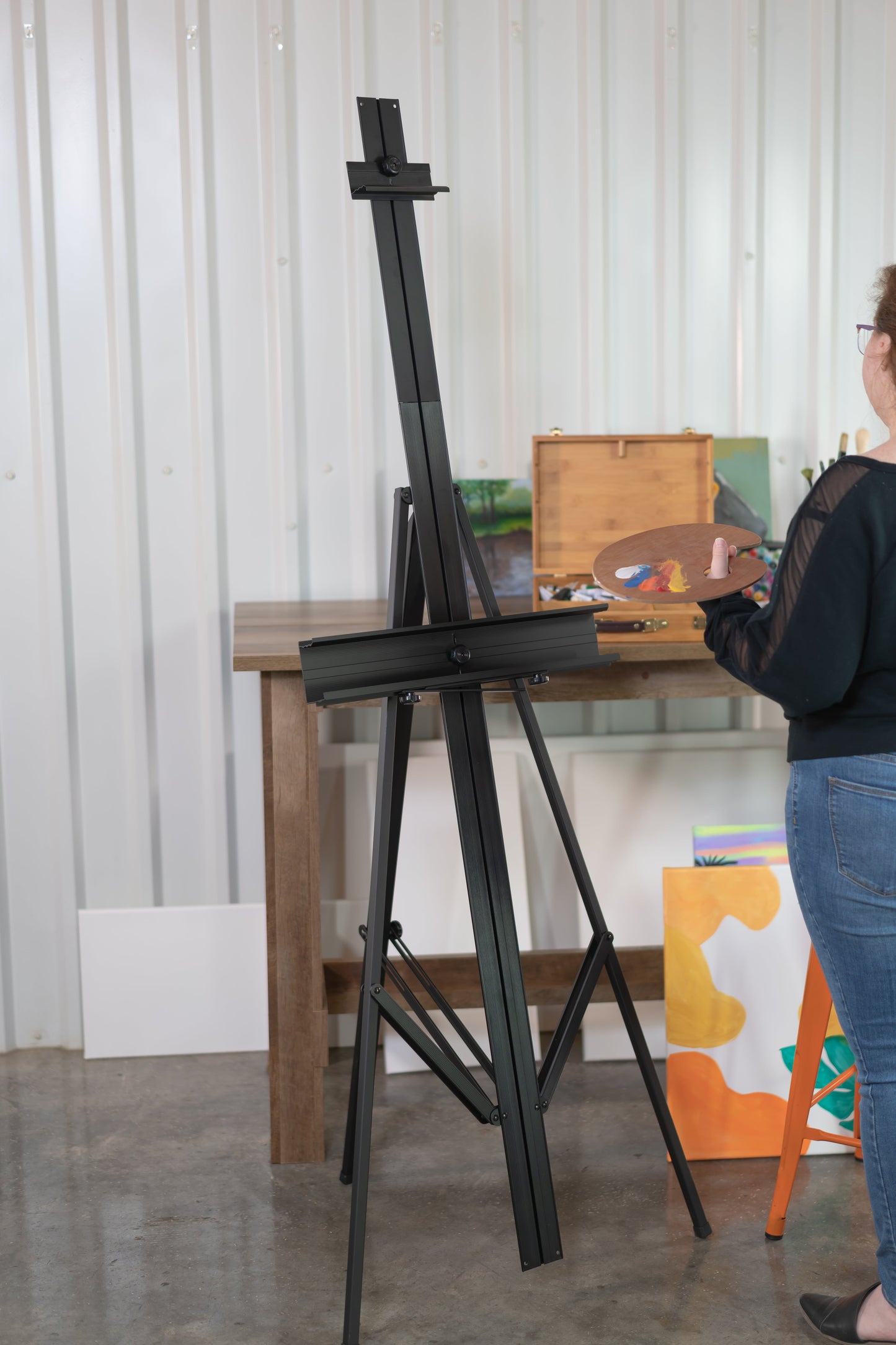 Pacific Arc - Bivouac Aluminum 67 Inch Adjustable Art Easel with Center Mast for Artists, Hobbyists, Students, and Professionals - Pacific Arc - Little Red General Store