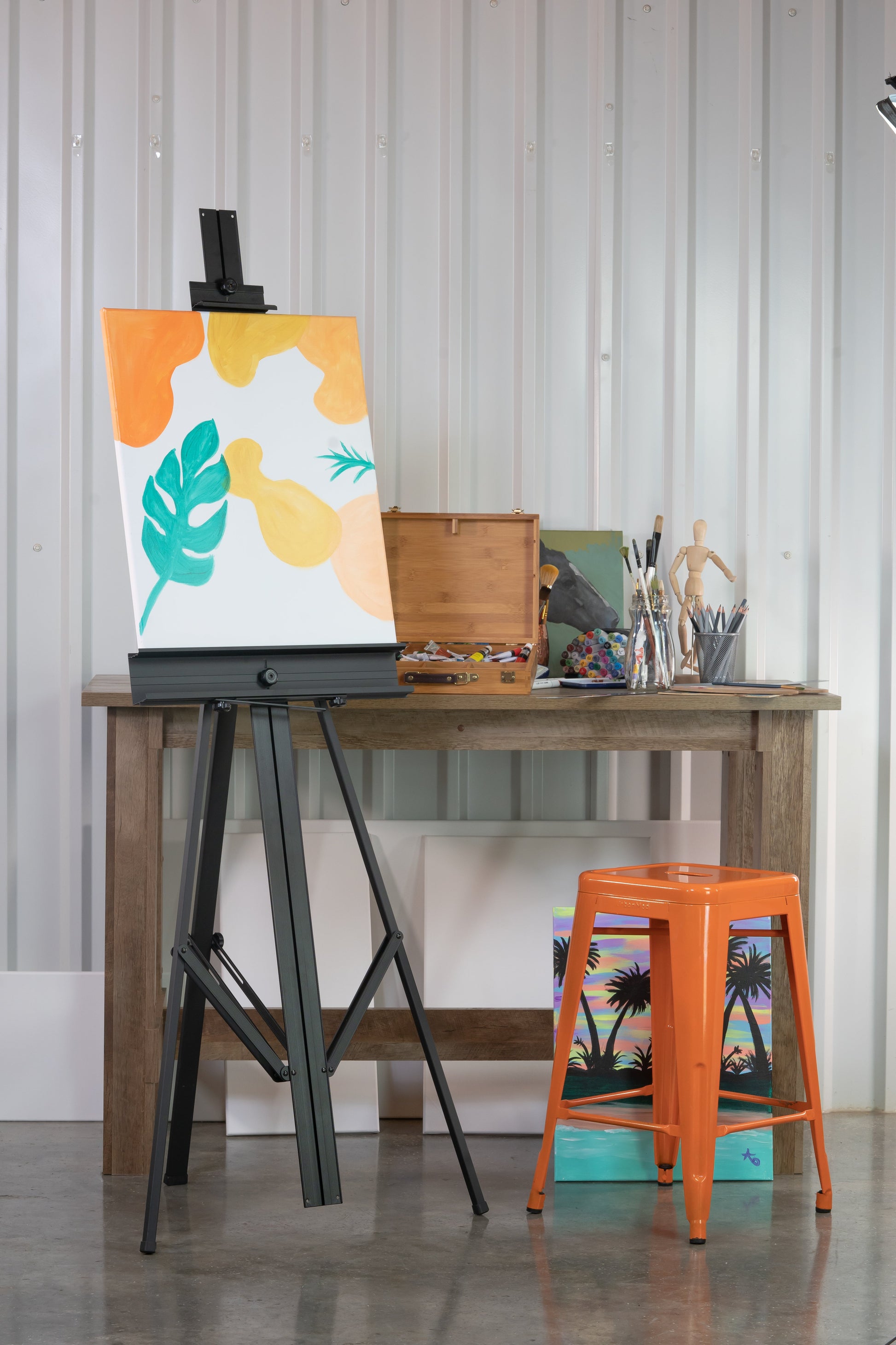 Pacific Arc - Bivouac Aluminum 67 Inch Adjustable Art Easel with Center Mast for Artists, Hobbyists, Students, and Professionals - Pacific Arc - Little Red General Store