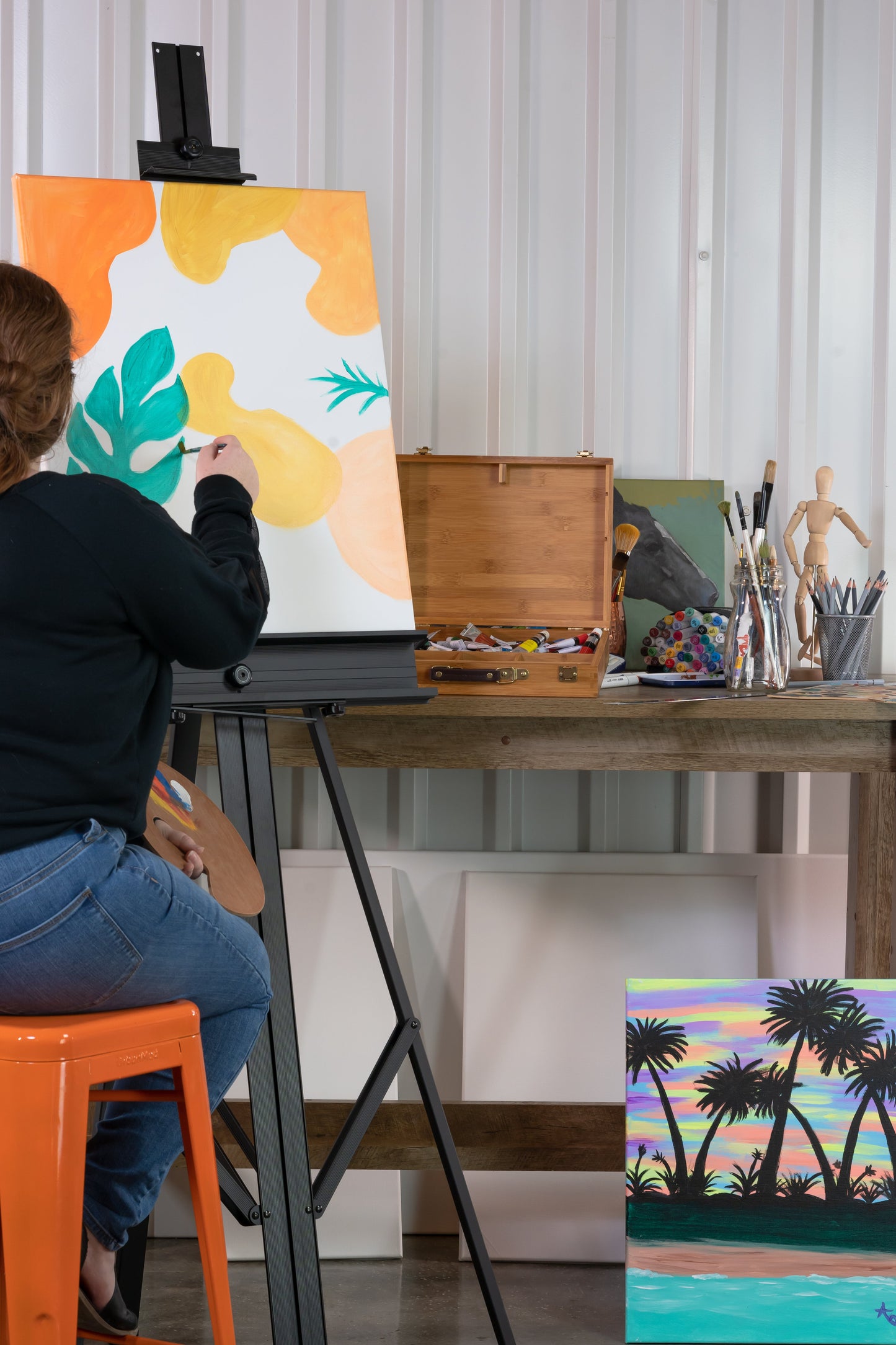 Pacific Arc - Bivouac Aluminum 67 Inch Adjustable Art Easel with Center Mast for Artists, Hobbyists, Students, and Professionals - Pacific Arc - Little Red General Store