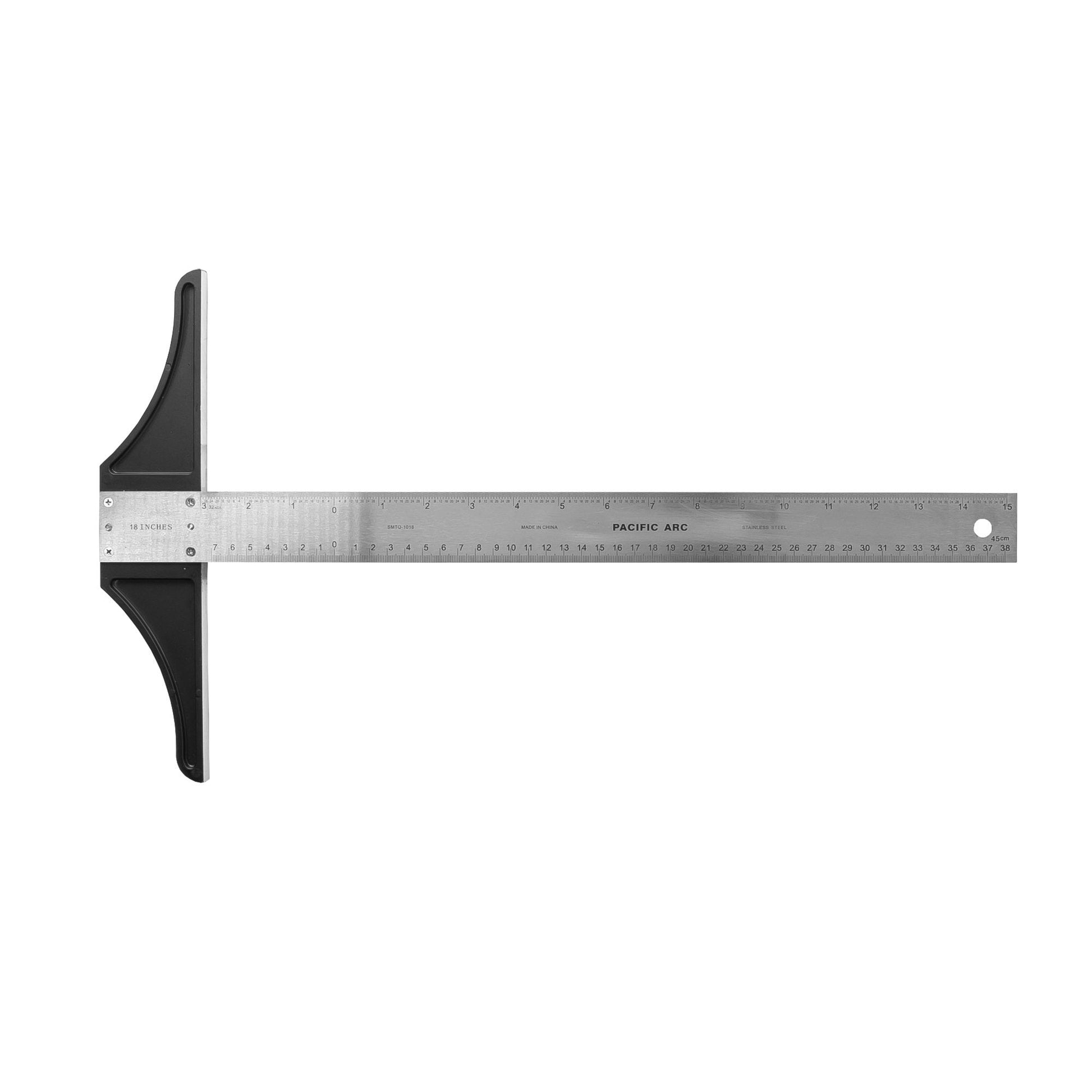Pacific Arc 18 To 48 Inch T Square, Traditional Stainless Steel, Graduated Inch and Metric - Pacific Arc - Little Red General Store