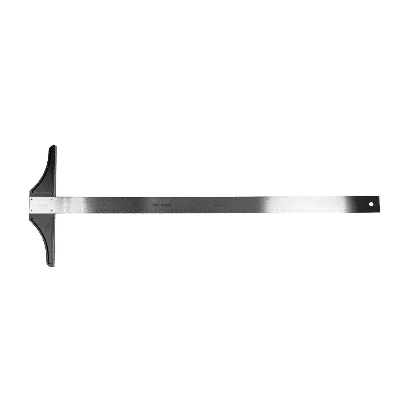 Pacific Arc 18 To 48 Inch T Square, Traditional Stainless Steel, Graduated Inch and Metric - Pacific Arc - Little Red General Store