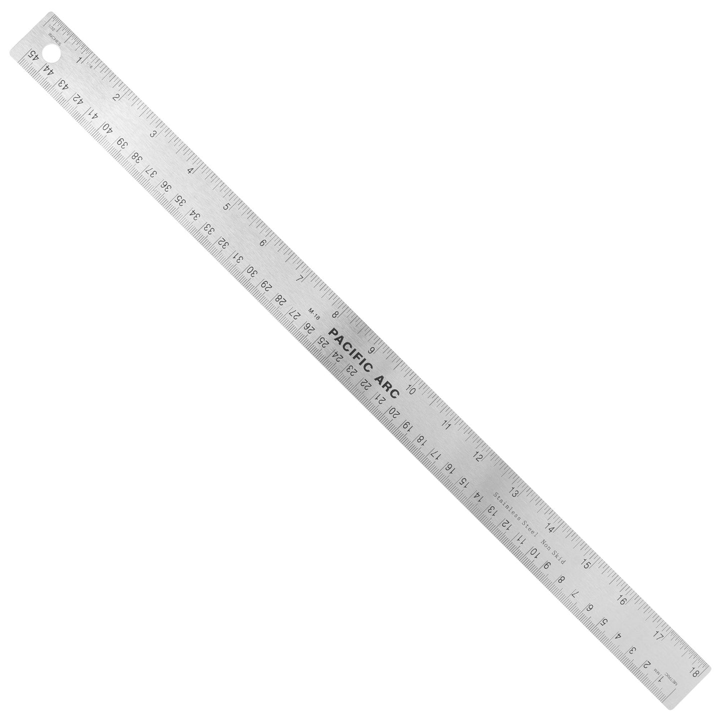 Pacific Arc | Stainless Steel Ruler with Imperial (Inches) and Metric(mm) | Rubber Back or Cork Back - Pacific Arc - Little Red General Store
