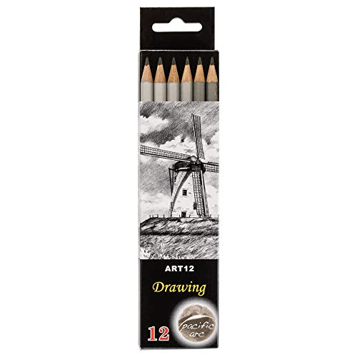 Pacific Arc Premium Graphite Drawing Pencils for Artists, 10B - Professional Pencils for Drawing, Drafting, Sketching and Shading 12 Pk. - Great Non Toxic Art Supplies Set for Adults and Kids - Pacific Arc - Little Red General Store