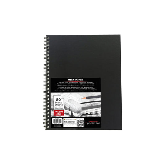 Pacific Arc Mesa Sketchbook - black wire - bound, hard cover with micro - perforated pages 80 sheets 65lb paper - Pacific Arc - Little Red General Store