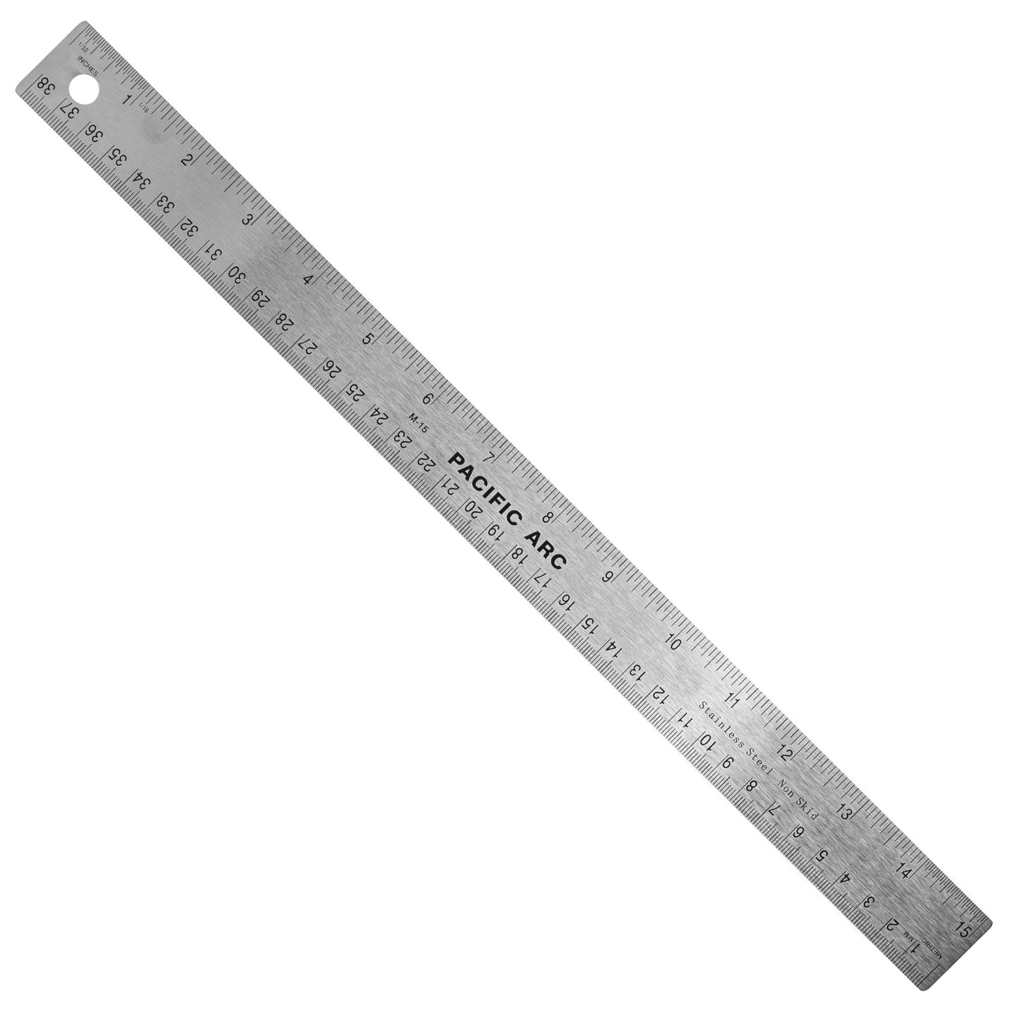 Pacific Arc | Stainless Steel Ruler with Imperial (Inches) and Metric(mm) | Rubber Back or Cork Back - Pacific Arc - Little Red General Store