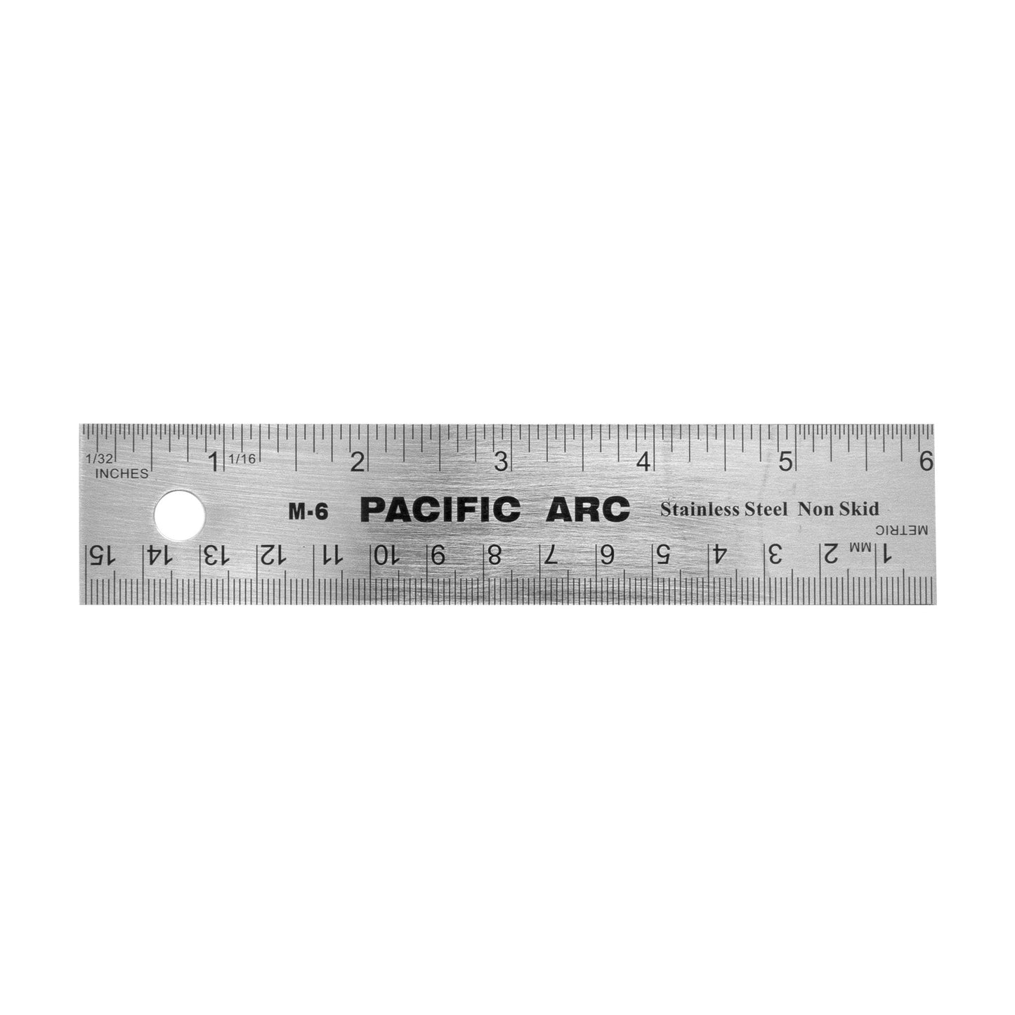 Pacific Arc | Stainless Steel Ruler with Imperial (Inches) and Metric(mm) | Rubber Back or Cork Back - Pacific Arc - Little Red General Store