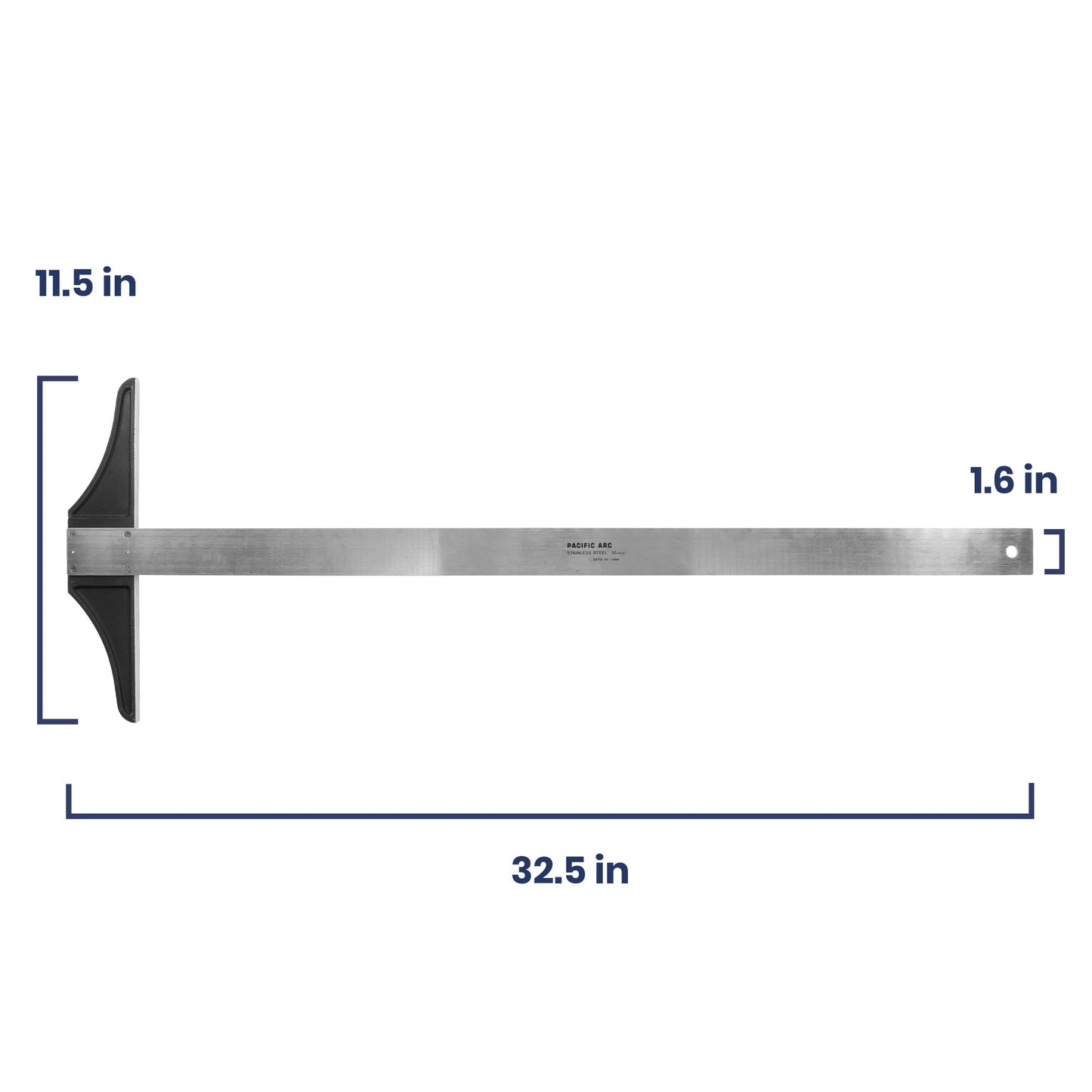 Pacific Arc, 18 To 48 Inch T Square, Traditional Stainless Steel Plain - Pacific Arc - Little Red General Store
