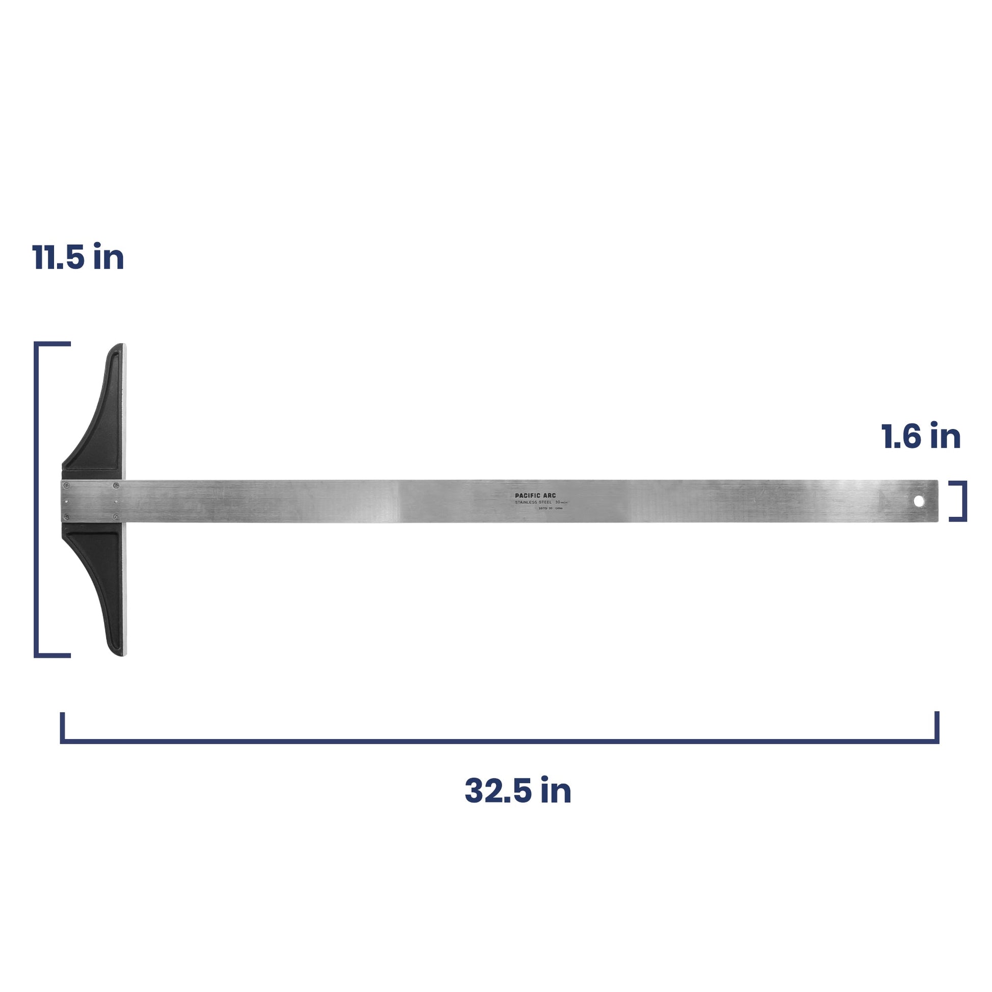 Pacific Arc, 18 To 48 Inch T Square, Traditional Stainless Steel Plain - Pacific Arc - Little Red General Store
