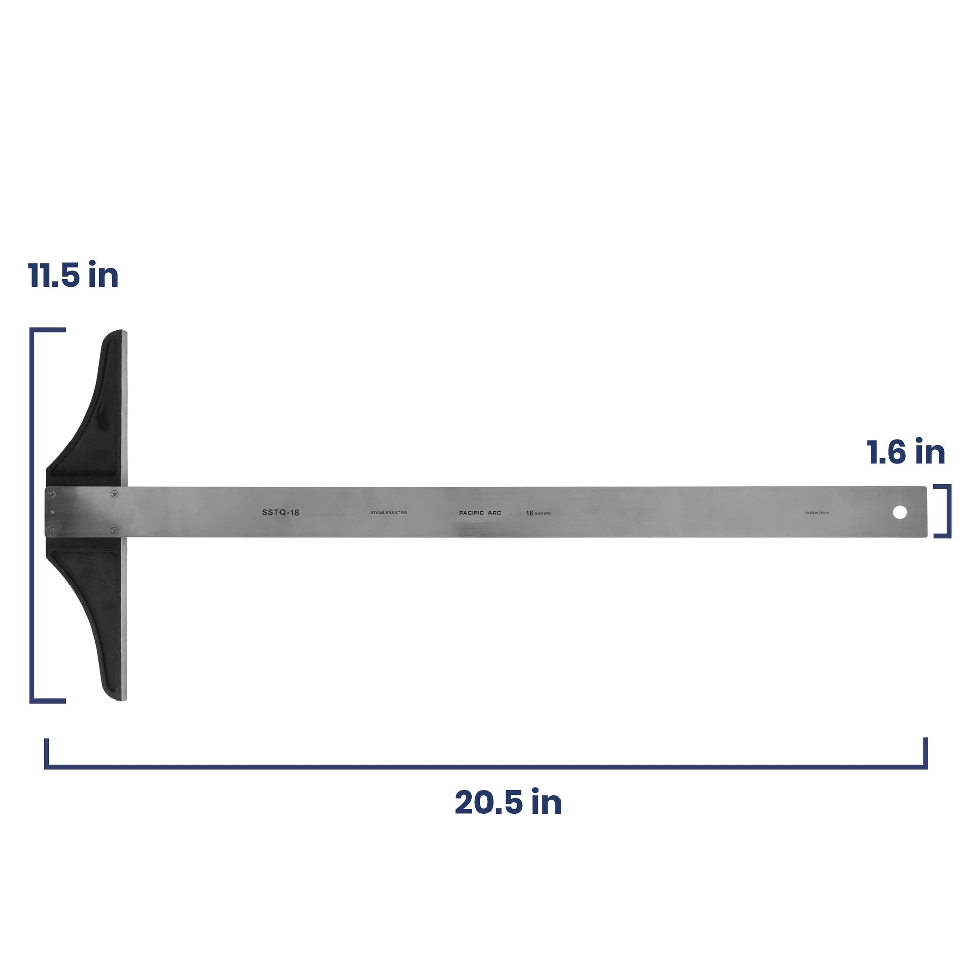 Pacific Arc, 18 To 48 Inch T Square, Traditional Stainless Steel Plain - Pacific Arc - Little Red General Store