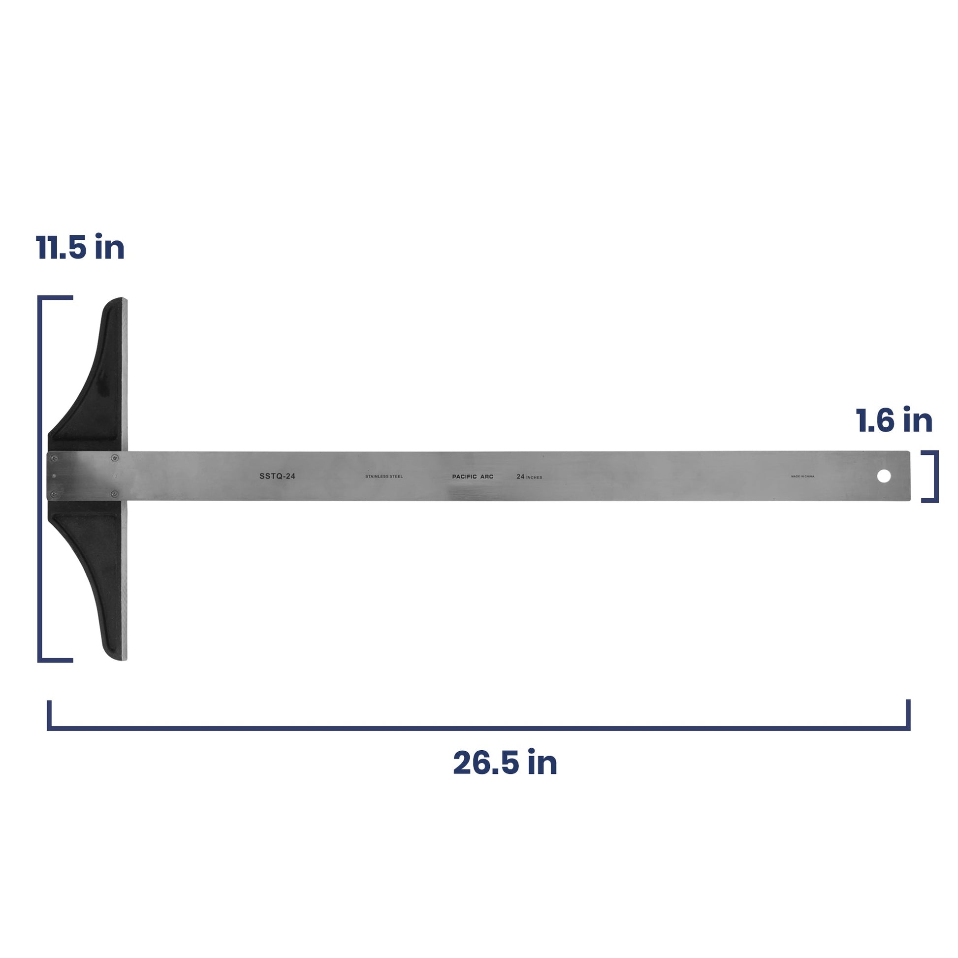 Pacific Arc, 18 To 48 Inch T Square, Traditional Stainless Steel Plain - Pacific Arc - Little Red General Store