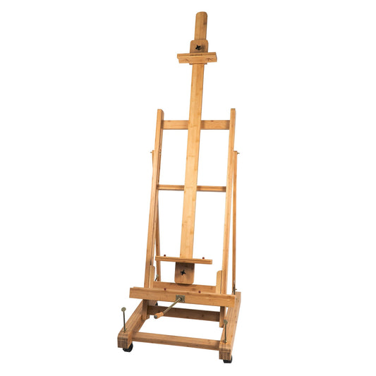 Pacific Arc - Professional Bamboo Studio Easel with Casters and Center Tray, 89 Inch Canvases for Watercolors, Painting, Sketching, Drawing, and Display - Pacific Arc - Little Red General Store