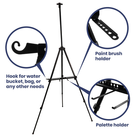 Pacific Arc - Trekker Aluminum 70 Inch Adjustable Art Easel with Carry Bag for Artists, Hobbyists, Students, and Professionals - Pacific Arc - Little Red General Store