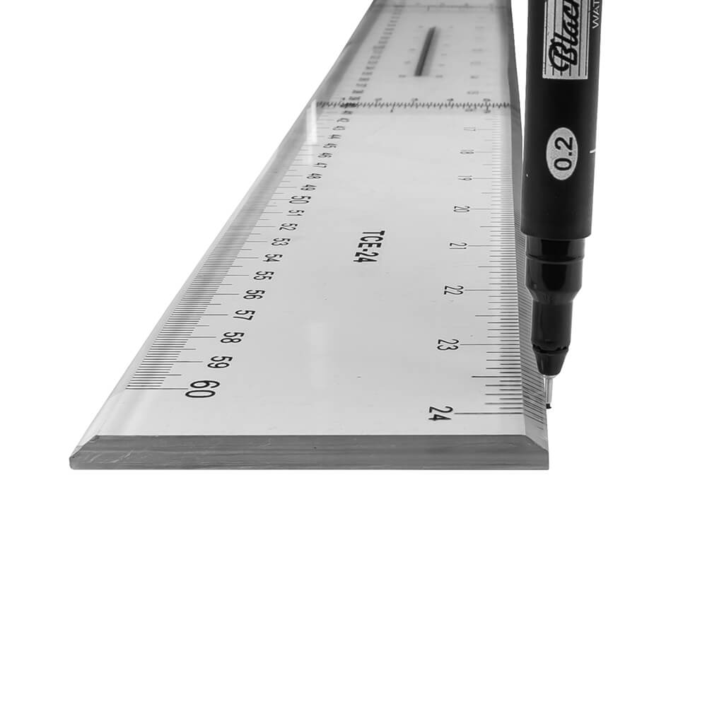 Pacific Arc 18 to 42 Inch T Square, Traditional Acrylic Graduated in Inch and Metric, Detachable Head - Pacific Arc - Little Red General Store