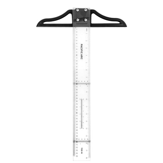 Pacific Arc 18 to 42 Inch T Square, Traditional Acrylic Graduated in Inch and Metric, Detachable Head - Pacific Arc - Little Red General Store