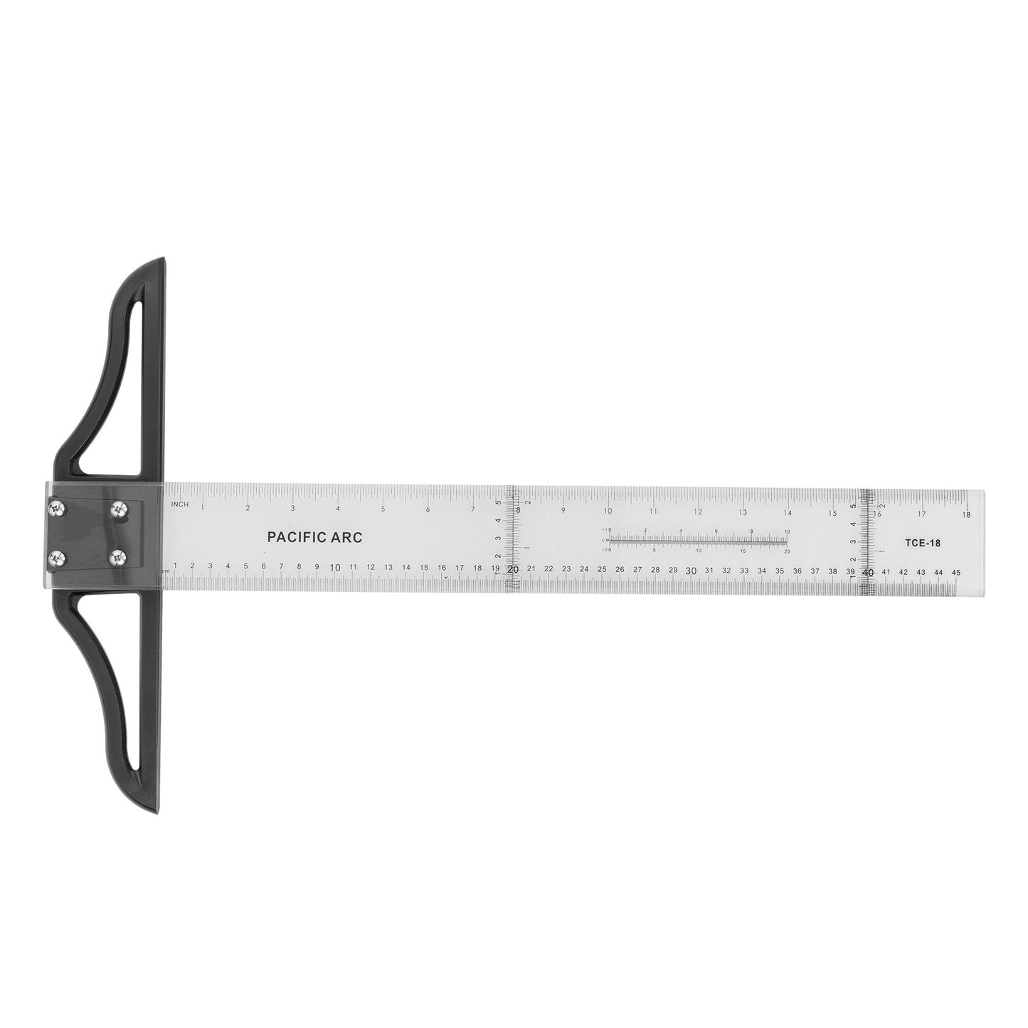 Pacific Arc 18 to 42 Inch T Square, Traditional Acrylic Graduated in Inch and Metric, Detachable Head - Pacific Arc - Little Red General Store
