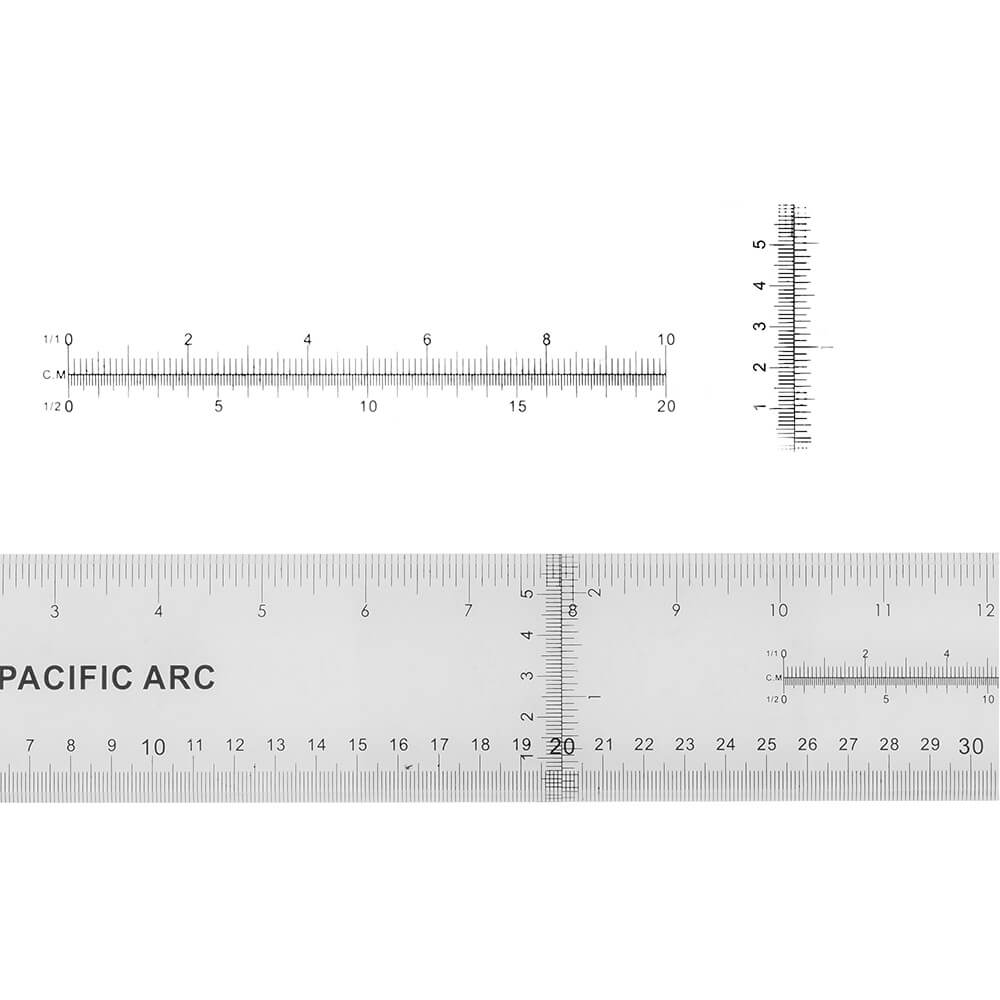Pacific Arc 18 to 42 Inch T Square, Traditional Acrylic Graduated in Inch and Metric, Detachable Head - Pacific Arc - Little Red General Store