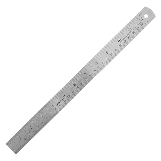 Pacific Arc, Stainless Steel Ruler with Inch/Metric Conversion Table - Pacific Arc - Little Red General Store