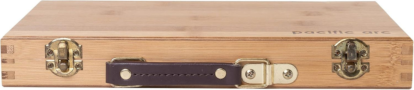 Pacific Arc, Salado Tool Box for Art Supplies, 12.5 Inch x 6.5 Inch x 2.25 Inch, 4 Fixed Compartments - Pacific Arc - Little Red General Store