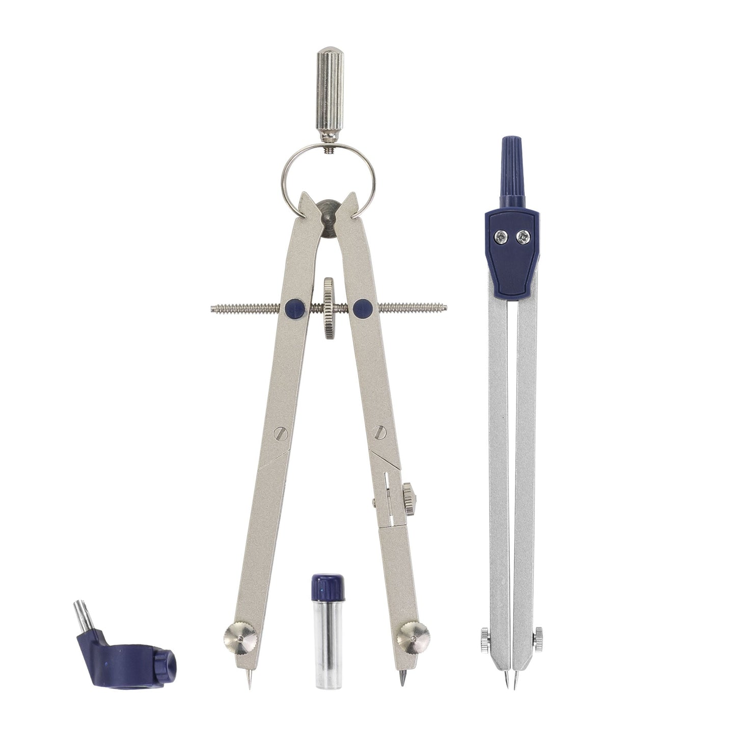Pacific Arc, Spring Bow Compass with Extension bar, ruling Pen, 6 inch Divider, Universal Adaptor, 6 inch Break Leg, and Replacement Lead. - Pacific Arc - Little Red General Store