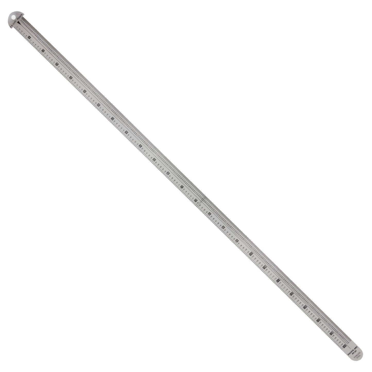 Pacific Arc, Pica Pole Metal Ruler, with Pica, Points, Inches, and Agate Measurements, Stainless Steel Ruler for Drafting - Pacific Arc - Little Red General Store