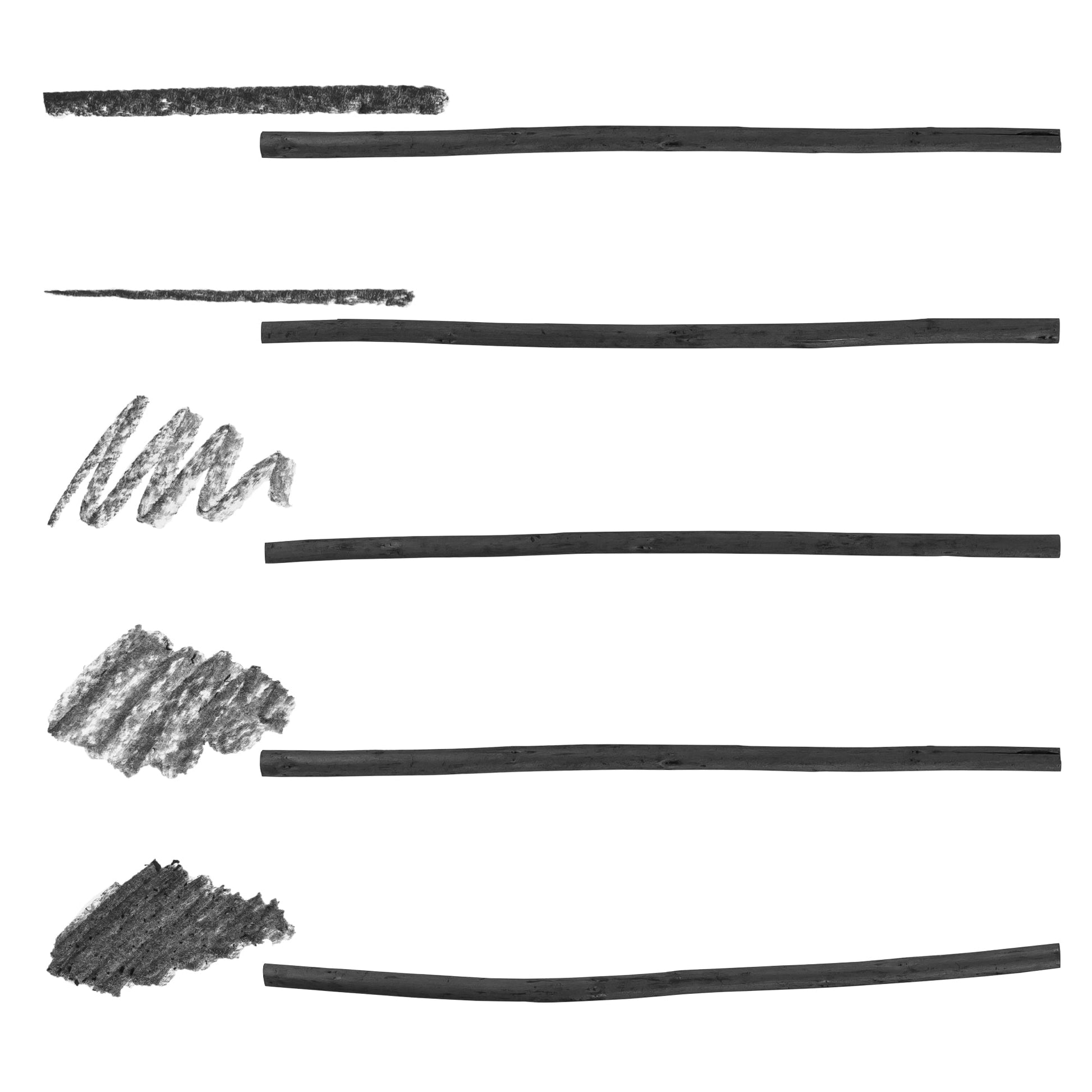 Pacific Arc - Artist Vine Charcoal, Soft, Black 4 Charcoal Sticks for Drawing, Sketching, and Fine Art - Pacific Arc - Little Red General Store
