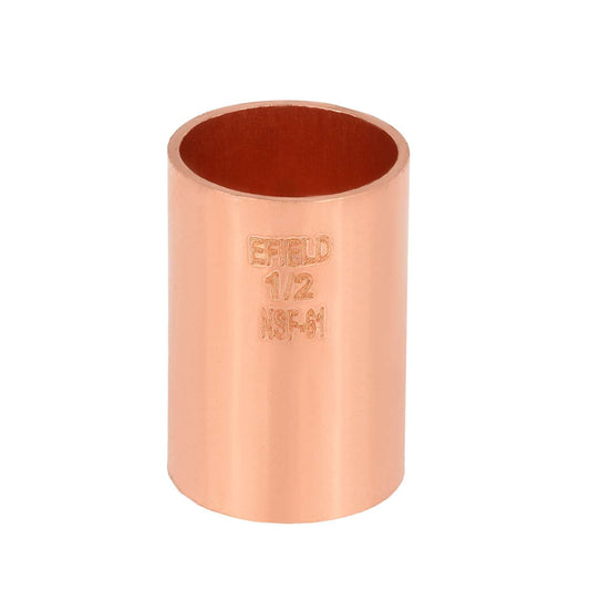 1/2" Copper Coupling, No Stop