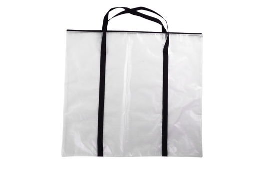 Pacific Arc Sketchboard Case Mesh Bag With Handles, Extra Large Clear Vinyl Zipper Storage Bag