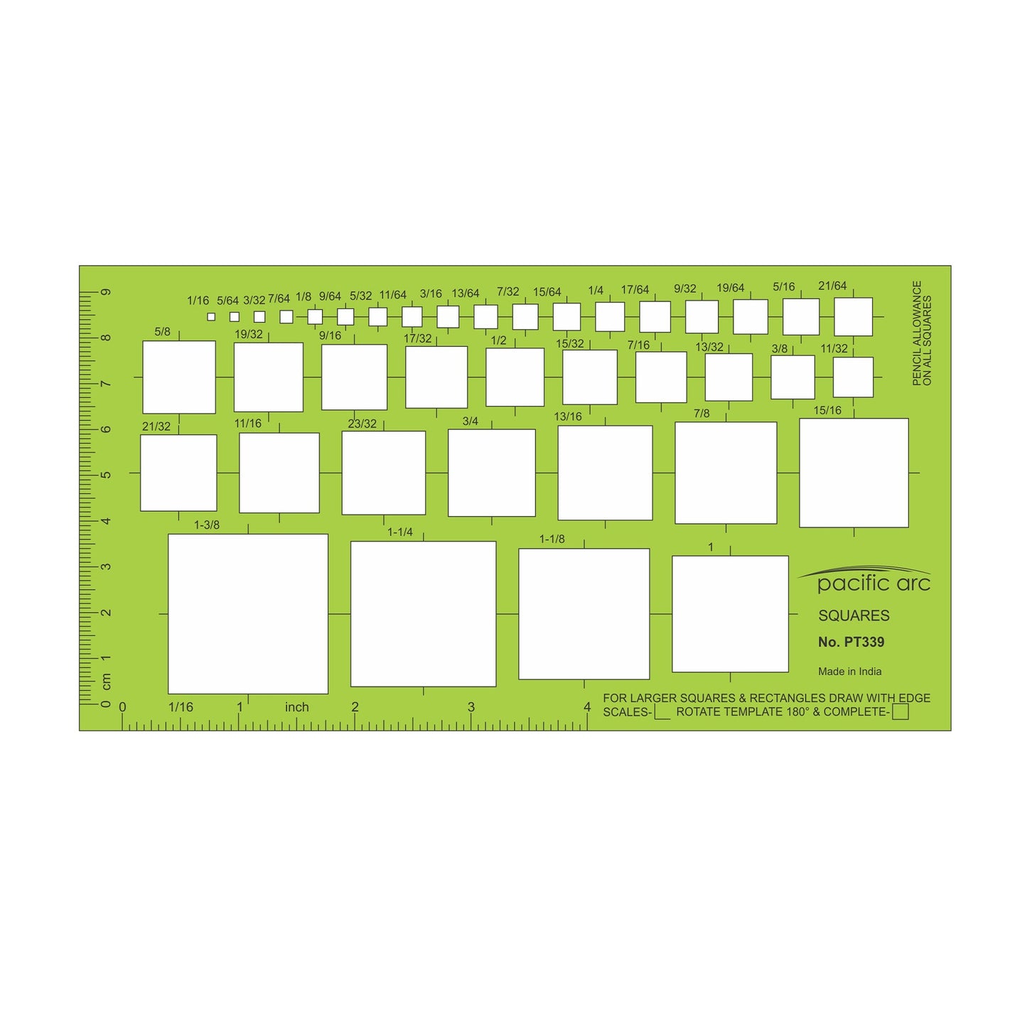 Pacific Arc - General Purpose Templates - Stencils for Drafting and Circle Drawing - Professional or School work, for architects, designers, draftsmen, and artists